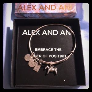Alex and Ani silver Monopoly dog bengal